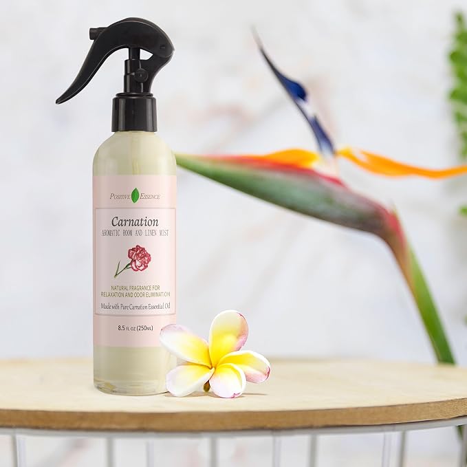 Carnation Linen & Room Spray, Natural Aromatic Bathroom Spray Made - Image 2