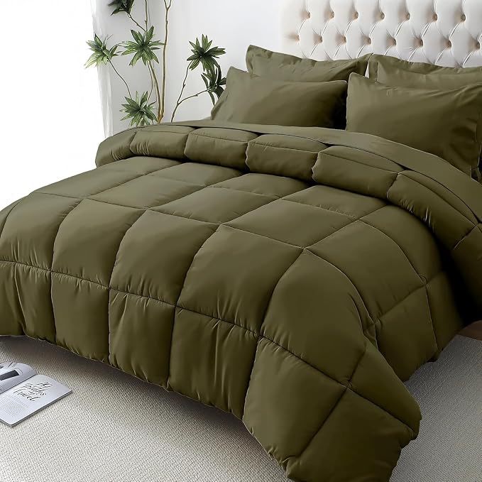 JOLLYVOGUE Twin Comforter Set, Ultra-Soft Bed in a Bag Twin Size 5 Pieces by JOLLYVOGUE