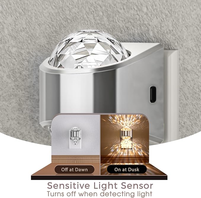 Briignite Night Light, Sliver Night Lights Plug into Wall, LED Projector Night - Image 2