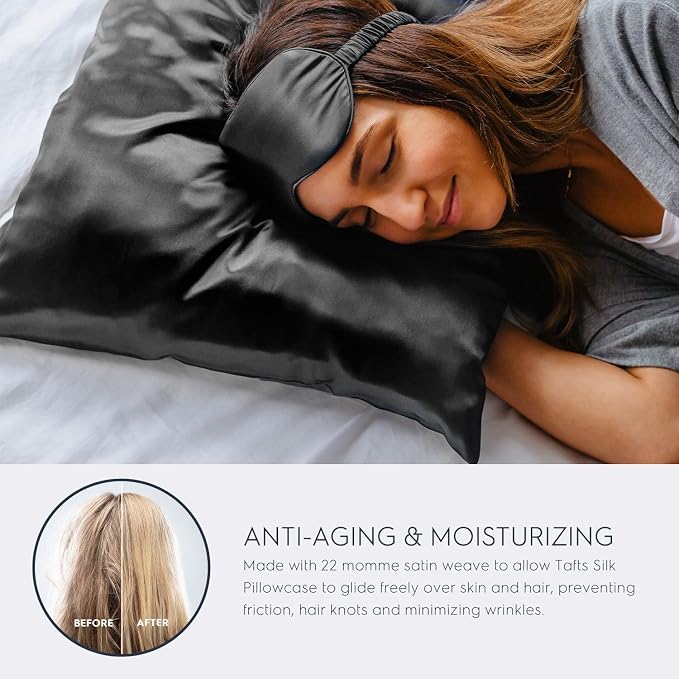 Tafts Pillow Cases - 22mm 100% Pure Mulberry 6A Silk Pillowcase - Image 3