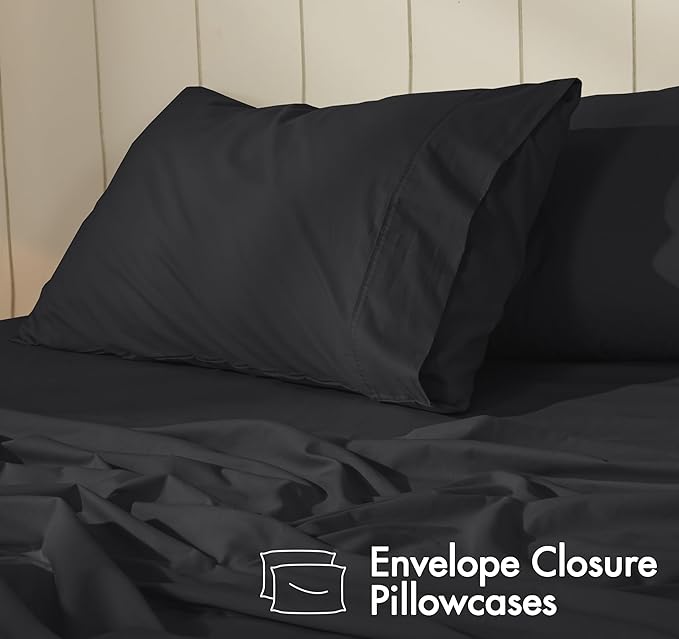 RUVANTI 100% Cotton Sheets – Full Size Percale Bedding, Cooling & Breathable - Image 5