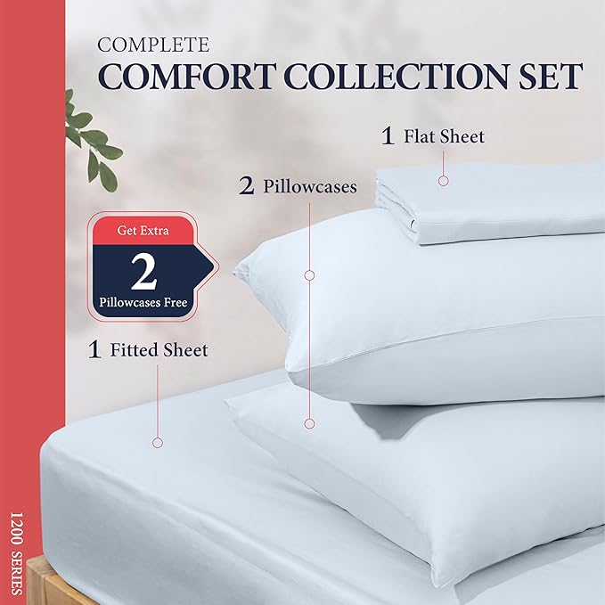 100% Egyptian Cotton King Size Sheets Set - Image 3