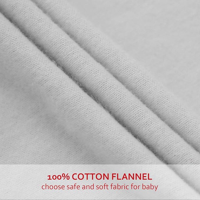 Flannel Crib Sheet 2 Pack, 100% Cotton Flannel, Heavenly Soft Fitted Sheet - Image 2