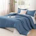 Litanika Comforters Twin/Twin XL Size Ocean Blue, 2 Pieces Lightweight Solid by Litanika