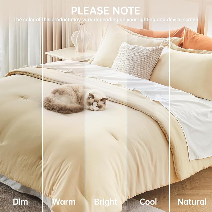 MUXHOMO King Size Comforter Set, All Season Ultra Soft Down Alternative Bedding - Image 9