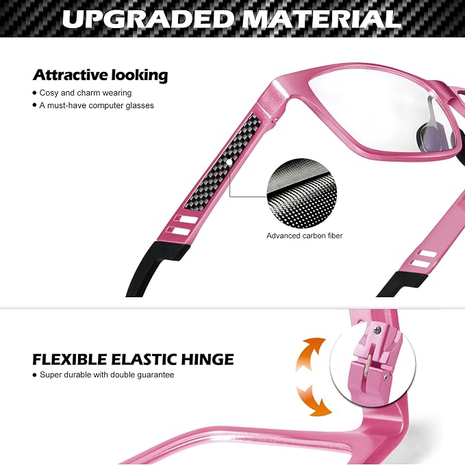 ANYLUV Blue Light Blocking Glasses Men Computer Gaming Glasses Lightweight - Image 3