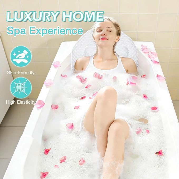 Full Body Bath Pillow for Bathtub, Thick Soft Tub Cushion - Image 8