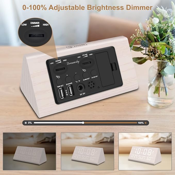 DreamSky Digital Alarm Clocks for Bedrooms - Image 5