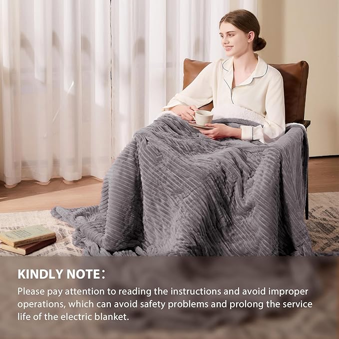 Homemate Electric Heated Blanket Queen Size - Image 6