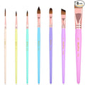 Nicpro 7pcs Face Paint Brush Set, Aesthetic Pastel Artist Paintbrushes by Nicpro