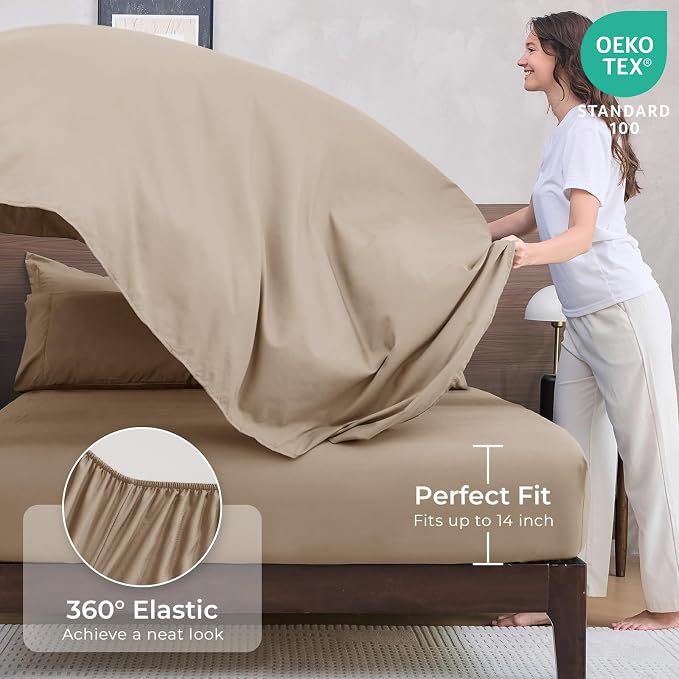 HEVUMYI Khaki Twin Comforter Set - Image 5
