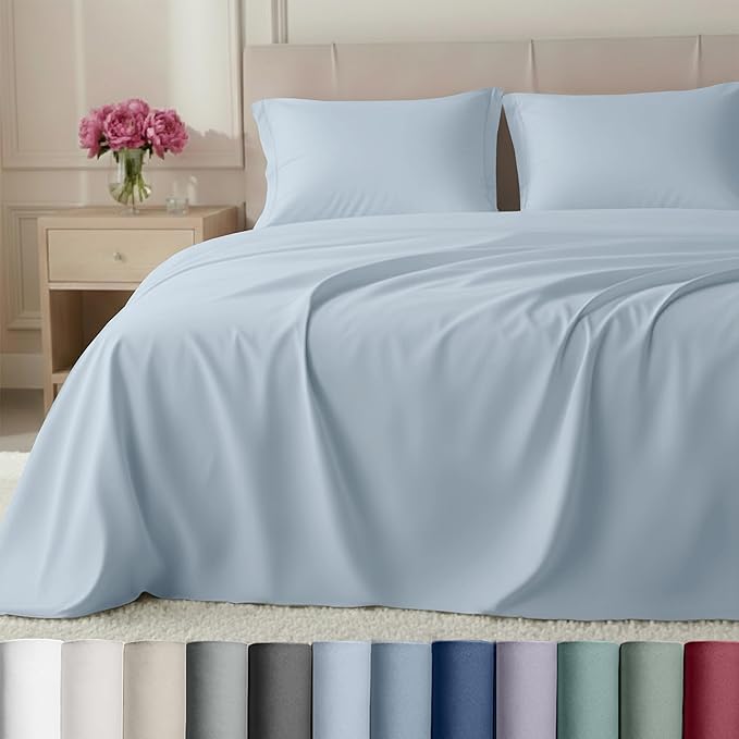 California Design Den Cotton Bed Sheets Queen Size Set by CaliforniaDesignDen