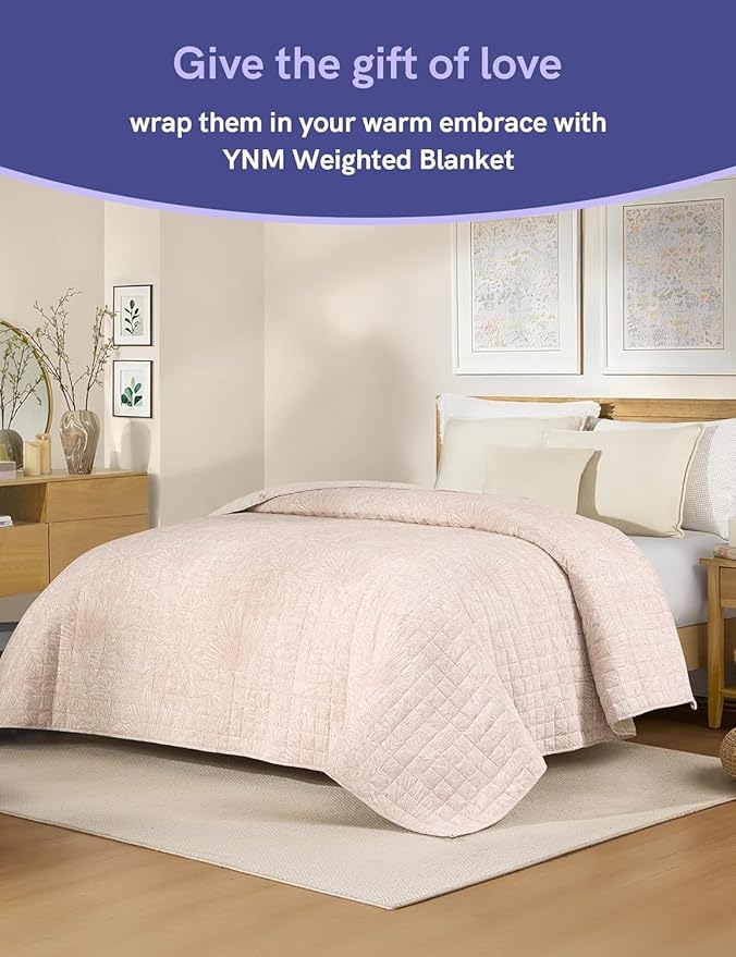 YnM 15lbs Weighted Blanket for Adults, Linen Heavy Bed Throw Blanket - Image 4