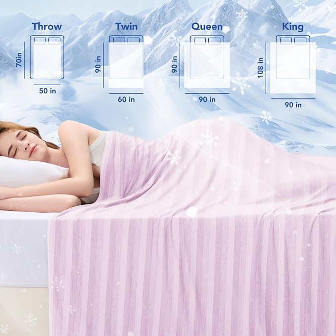 GOHERO Cooling Blanket for Couples- 60"x90" Summer Cooling Throw Blanket for - Image 7