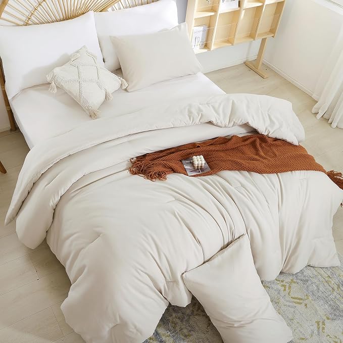 Weigelia Full Size Modern Beige Comforter Set - Image 5
