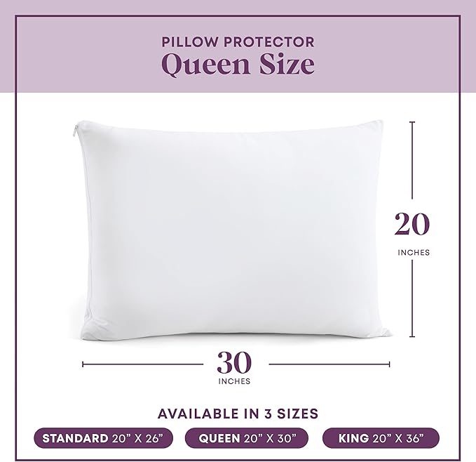 CirclesHome Pillow Protectors 8 Pack Queen Zippered - Image 6