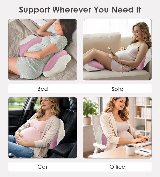 Pregnancy Pillows for Sleeping, Memory Foam Maternity Pillow Support for Back - Image 5