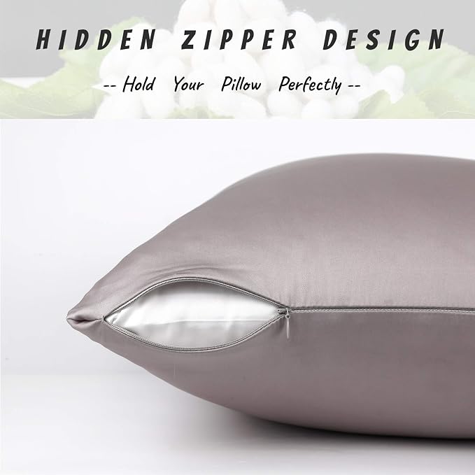 100% Silk Pillow Cases 2 Pack, Mulberry Silk Pillowcase - Image 3
