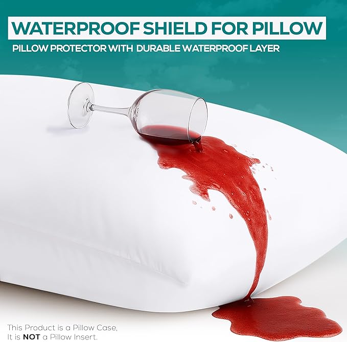 Utopia Bedding Premium 100% Waterproof Pillow Protectors - Image 3