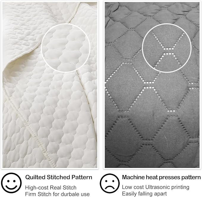 HORIMOTE HOME Cream Quilt King Size, Lightweight Quilt - Image 4