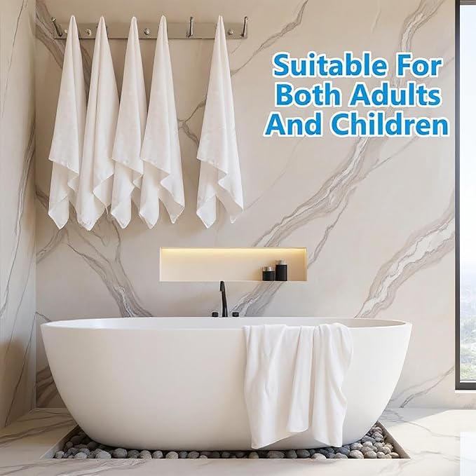 SmoothNovelty 8 Pack Microfiber Bath Towels Bulk 27'' x 60'' Oversized Beach - Image 6