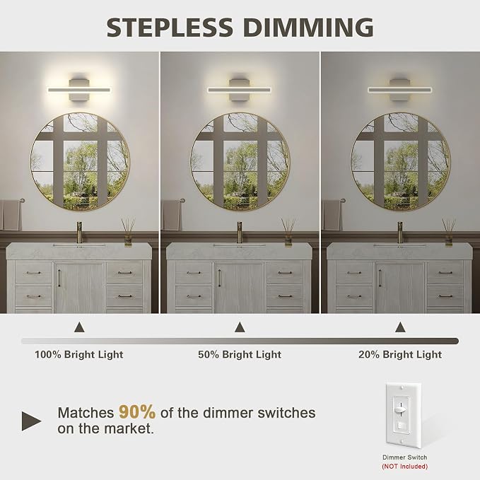 JUSHENG Brushed Nickel Vanity Lights - Image 3