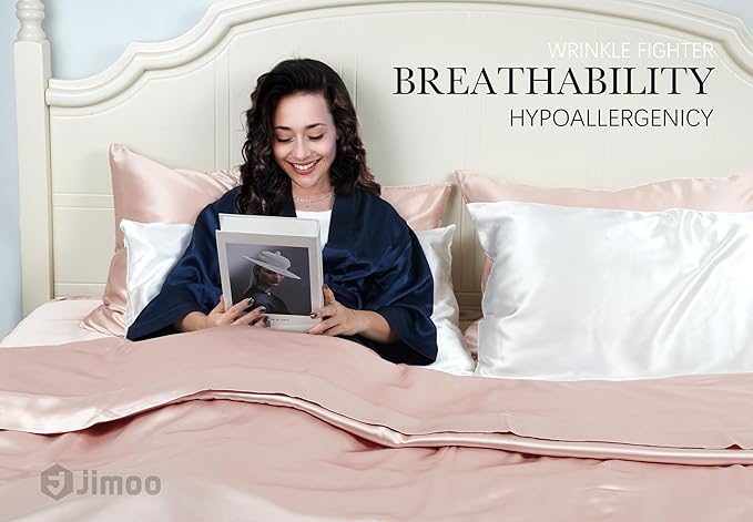 100% Mulberry Silk Pillowcase for Hair and Skin, 22 Momme Pure Natural Silk - Image 4