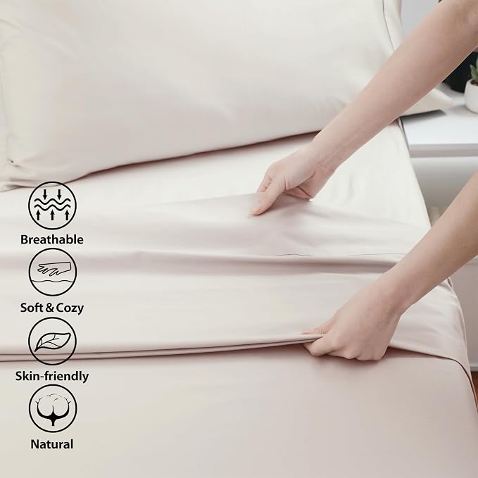 Cotton Full Flat Sheet Only, 600 Thread Count 100% Egyptian Cotton Top Sheet - Image 3