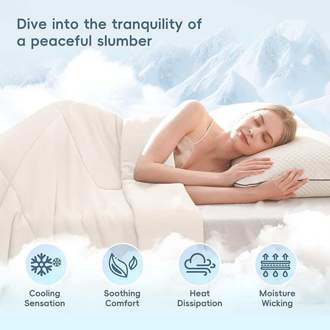 MASVIS Cooling Blankets for Hot Sleepers, Luxury Lightweight Cozy Soft Throw - Image 2