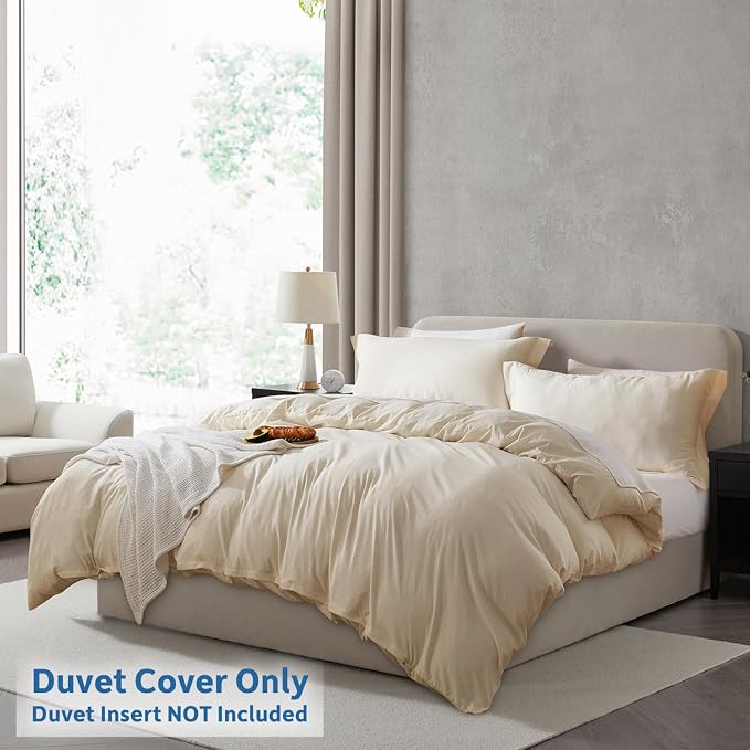 Nestl Beige Cream California King Duvet Cover Sets - Image 2