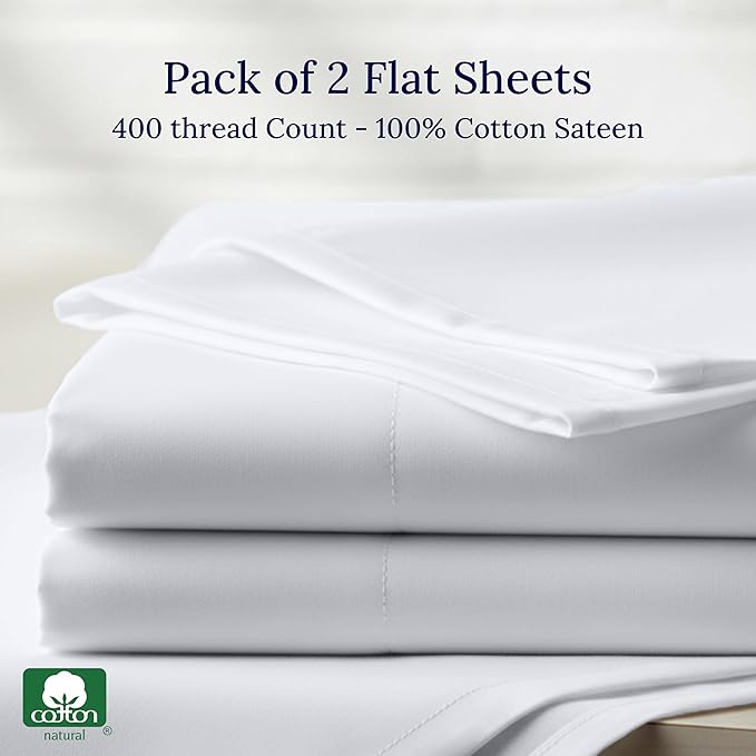 California Design Den 2 Pack King Flat Sheets Only - Image 5