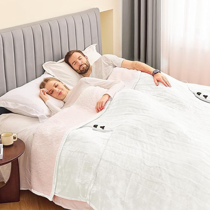 greenoak Heated Blanket Electric King Size 100"X90" Dual Control, Heating - Image 2
