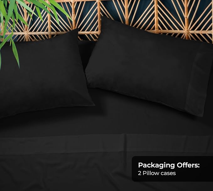 Royale Linens Cooling Pillow Cases King Size Set of 2-100% Rayon Derived from - Image 5