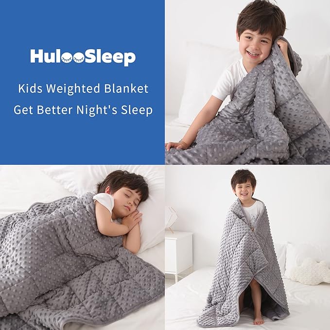 Huloo Sleep Kids Weighted Blanket Twin 5lbs Breathable Soft Minky Weighted - Image 5