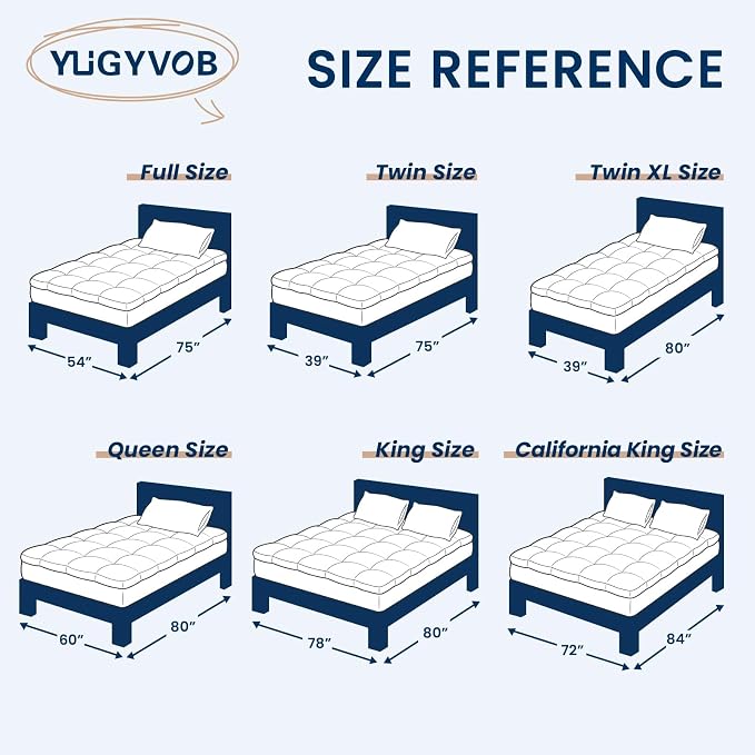 YUGYVOB Twin Size Mattress Pad Extra Thick, and Breathable Mattress Topper - Image 9