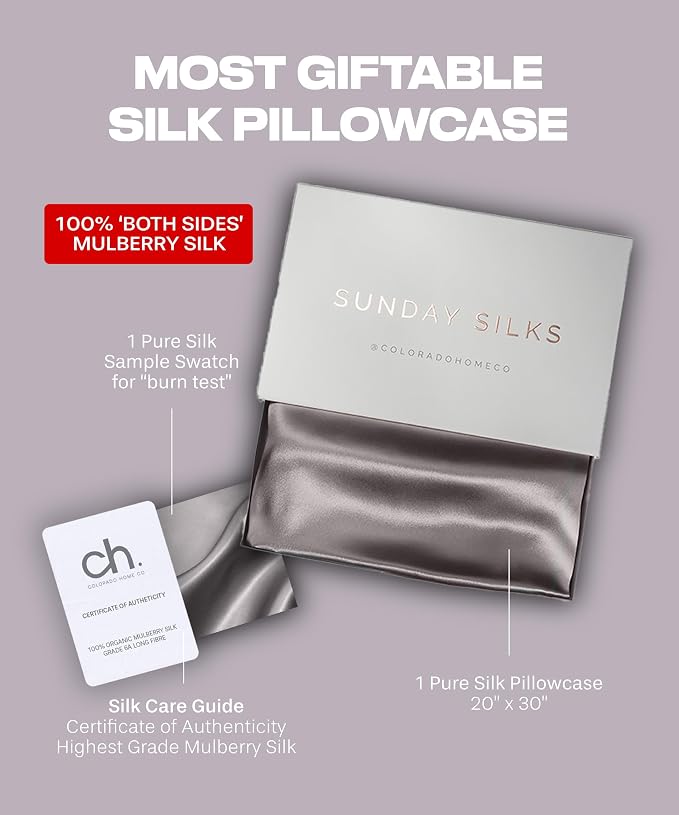 SUNDAYSILKS™ | Silk Pillow Cases | 100% Pure Silk Pillowcase | All Sides 22 - Image 6