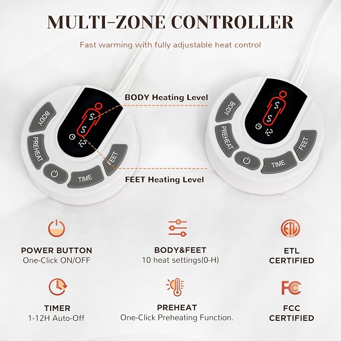 GOTCOZY Multi-Zone Heated Mattress Pad King Size - Image 3
