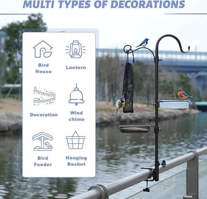 Deck Bird Feeding Station | Premium Multi Feeder Hanging Kit - Image 2
