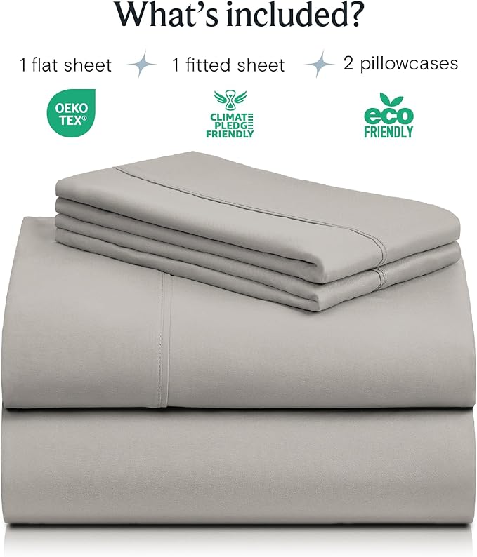 LuxClub 4 PC Queen Sheet Set, Breathable Luxury Bed Sheets, Deep Pockets 18" - Image 2