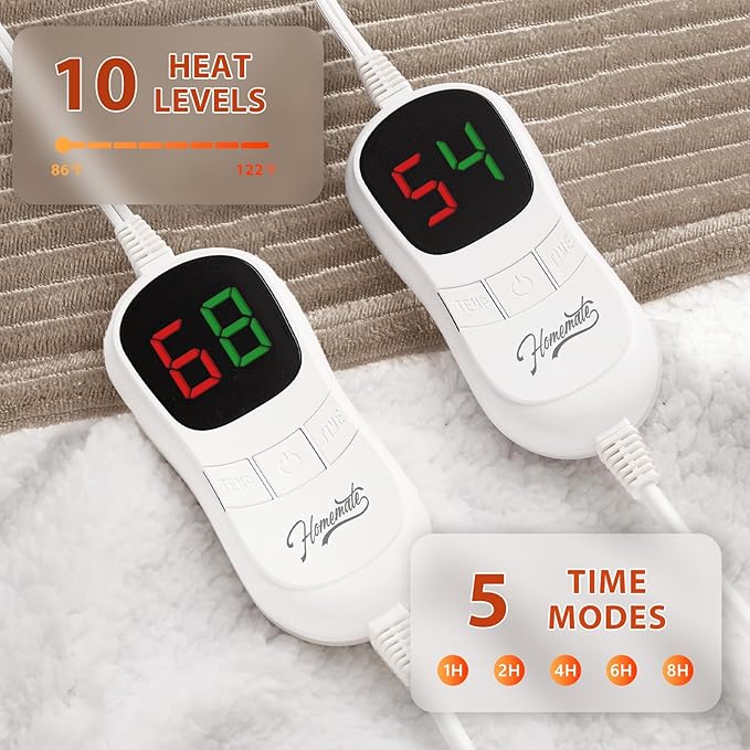 Homemate Electric Heated Blanket Queen Size - Image 3