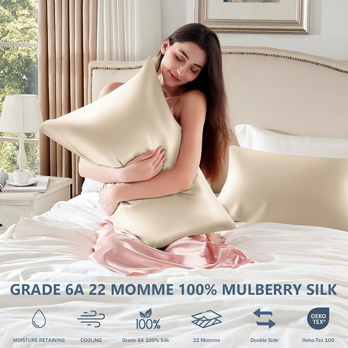 Silk Pillow Cases Standard Size 100% Mulberry Silk Pillowcase - Image 6