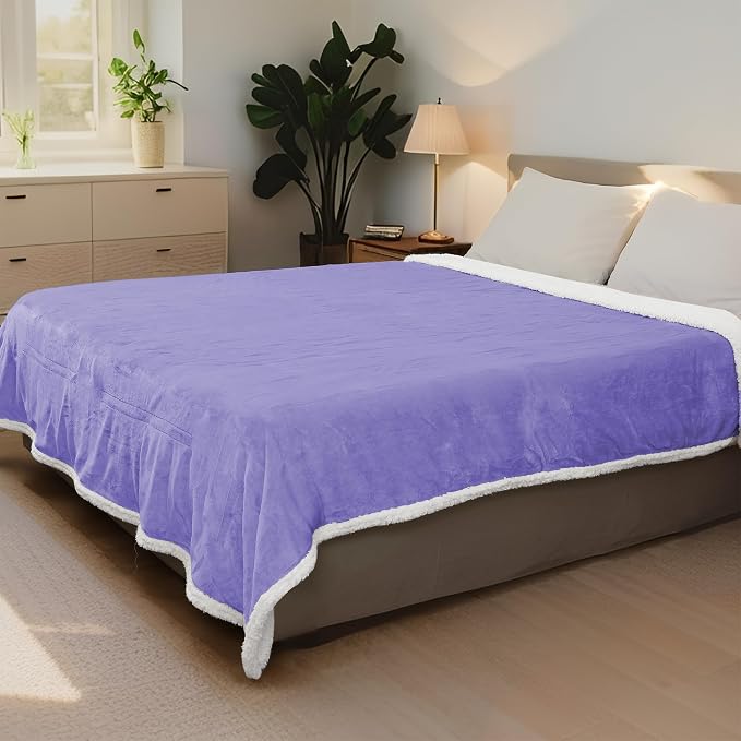 LaffyLo Heated Throw Blanket 50 x 60, Fast Heating Electric Blanket, Dual-Sided - Image 6