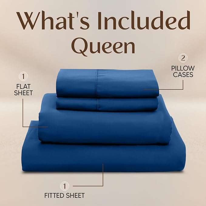 Utopia Bedding Queen Size Sheet Set – 4 Piece Bed Sheets, Soft and Breathable - Image 3