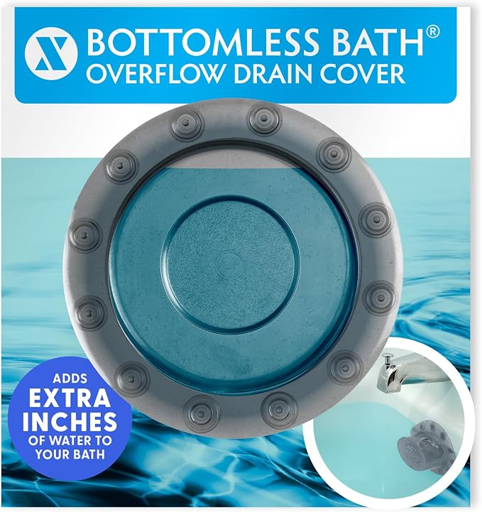 SlipX Solutions Bottomless Bath Overflow Drain Cover by SlipXSolutions