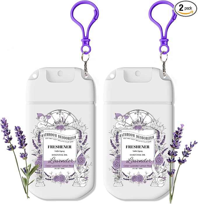 Travel Size Toilet Spray, 2 Pack Air Freshener Spray by AzulFra