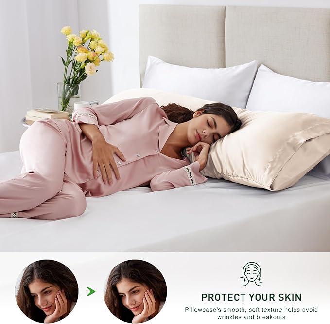 Love's cabin Satin Body Pillowcase 20x54, Cooling Pillow Cover - Image 2