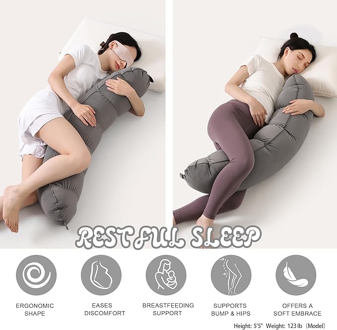 Peallow – Long Round Body Pillow - Image 5