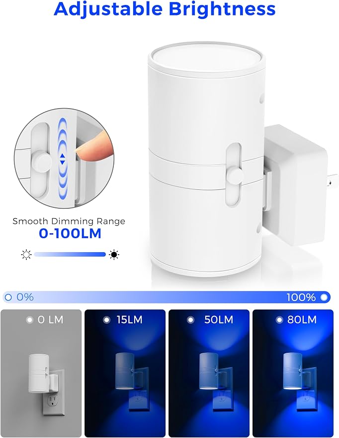 L LOHAS LED Night Light, Light Sensor, Dimmable Night Light, Calm Blue - Image 2