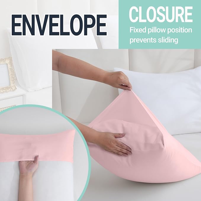 ZPECC Pillow Cases Queen Size Set of 4, 20x30 Envelope Closure Pillowcases - Image 5