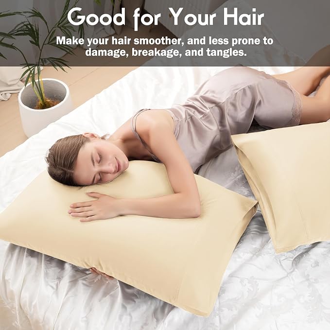 Pillowcases King Size 2 Pack, Cooling Viscose from Bamboo Pillow Cases - Image 5